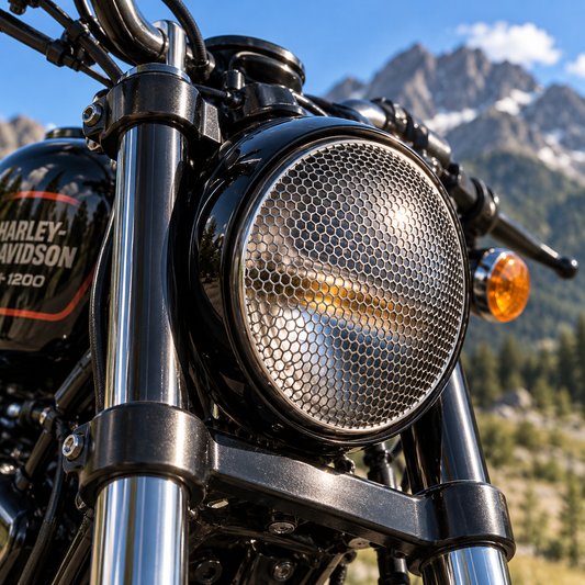 5¾" Moto Headlight Mesh — Single Screen