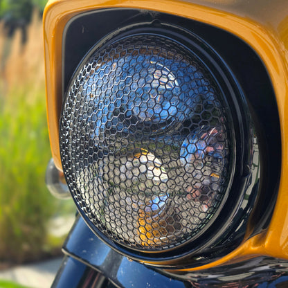7" Moto Headlight Mesh — Single Screen